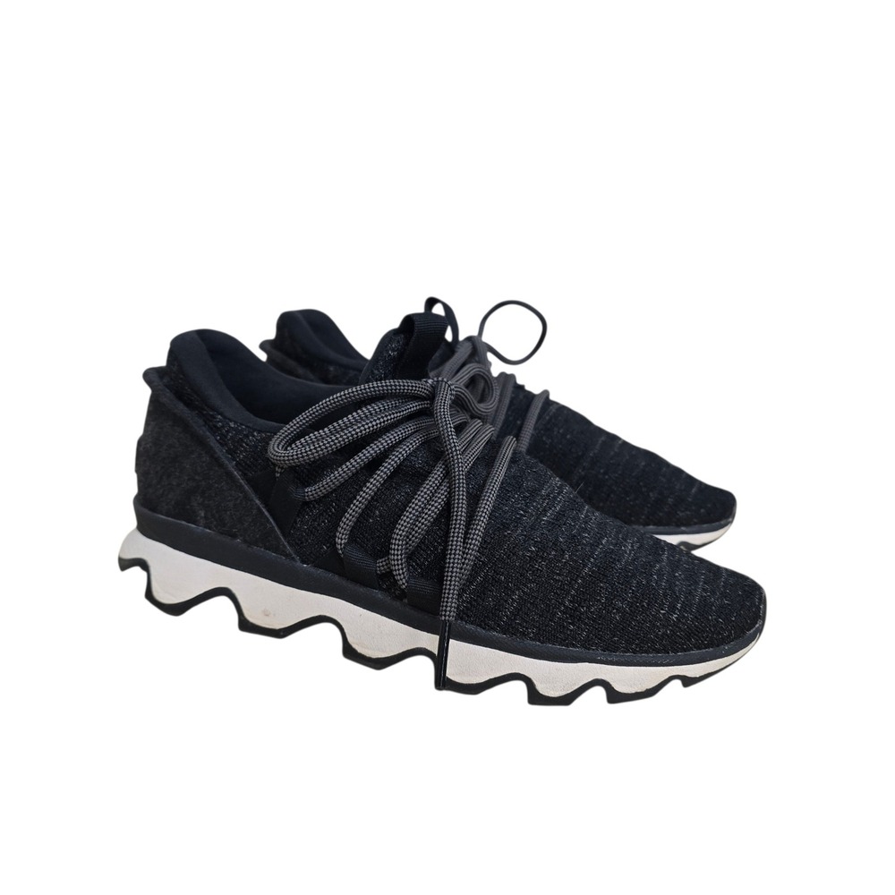 Sorel Kinetic‎ Sneak Black White Scalloped Sole Sneakers Womens Size 7